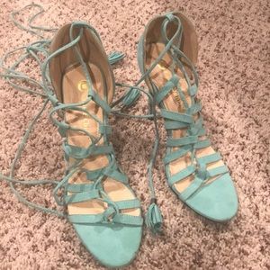 Tiffany blue 3 inch heels